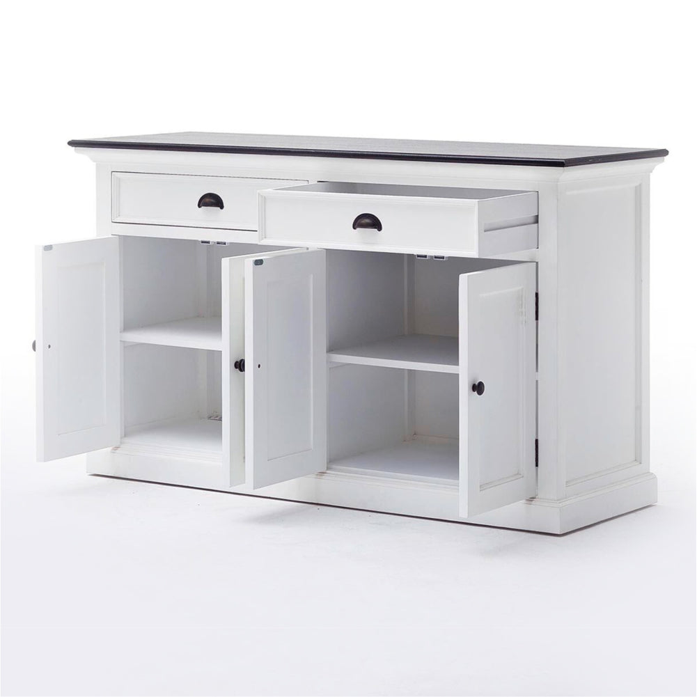 Halifax Contrast Farmhouse White & Black Classic Buffet