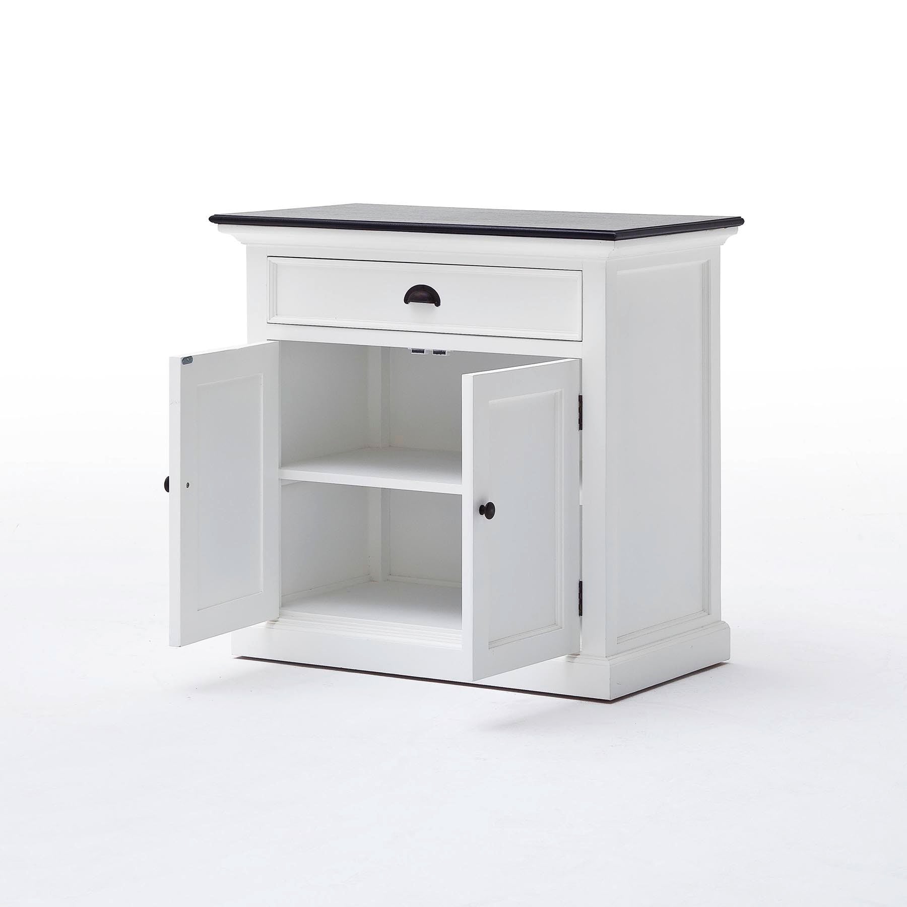 Halifax Contrast Farmhouse White & Black Small Buffet