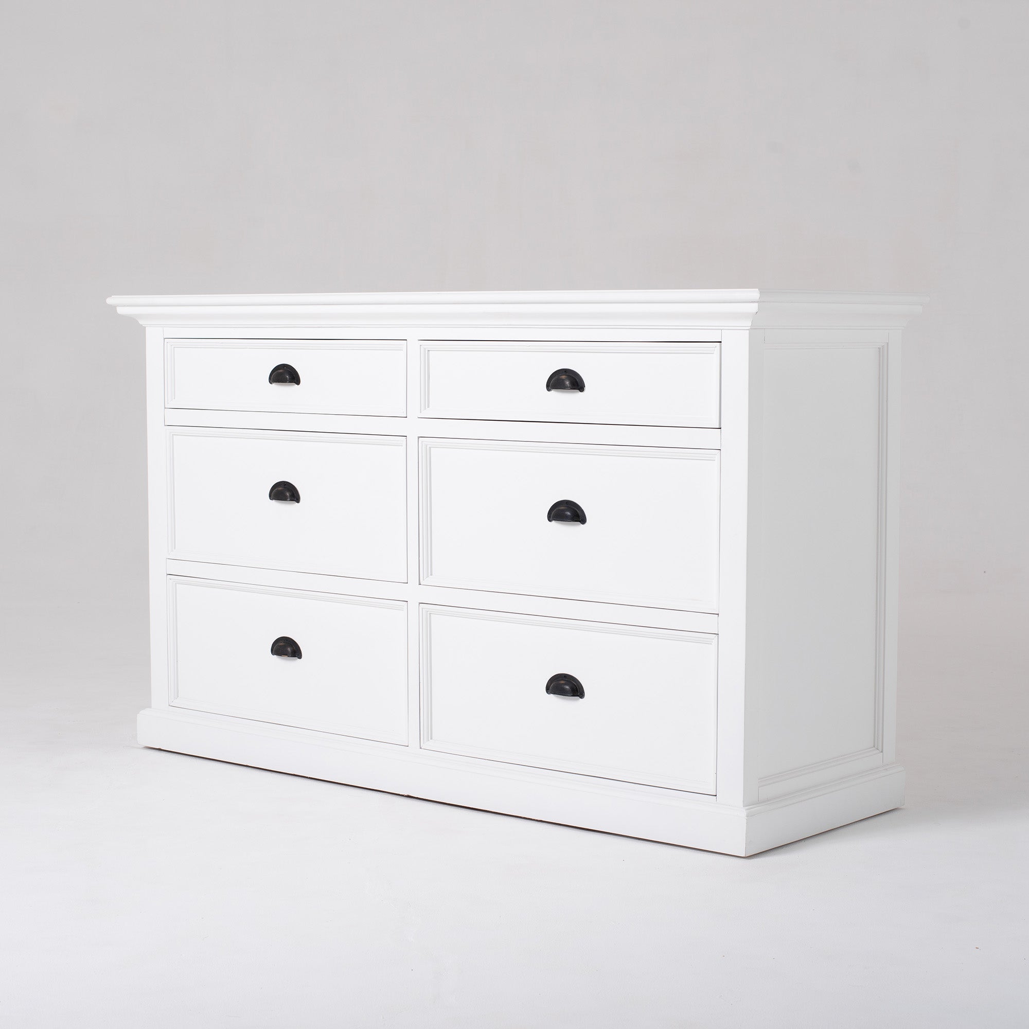 Halifax Coastal White Dresser with 6 Drawers