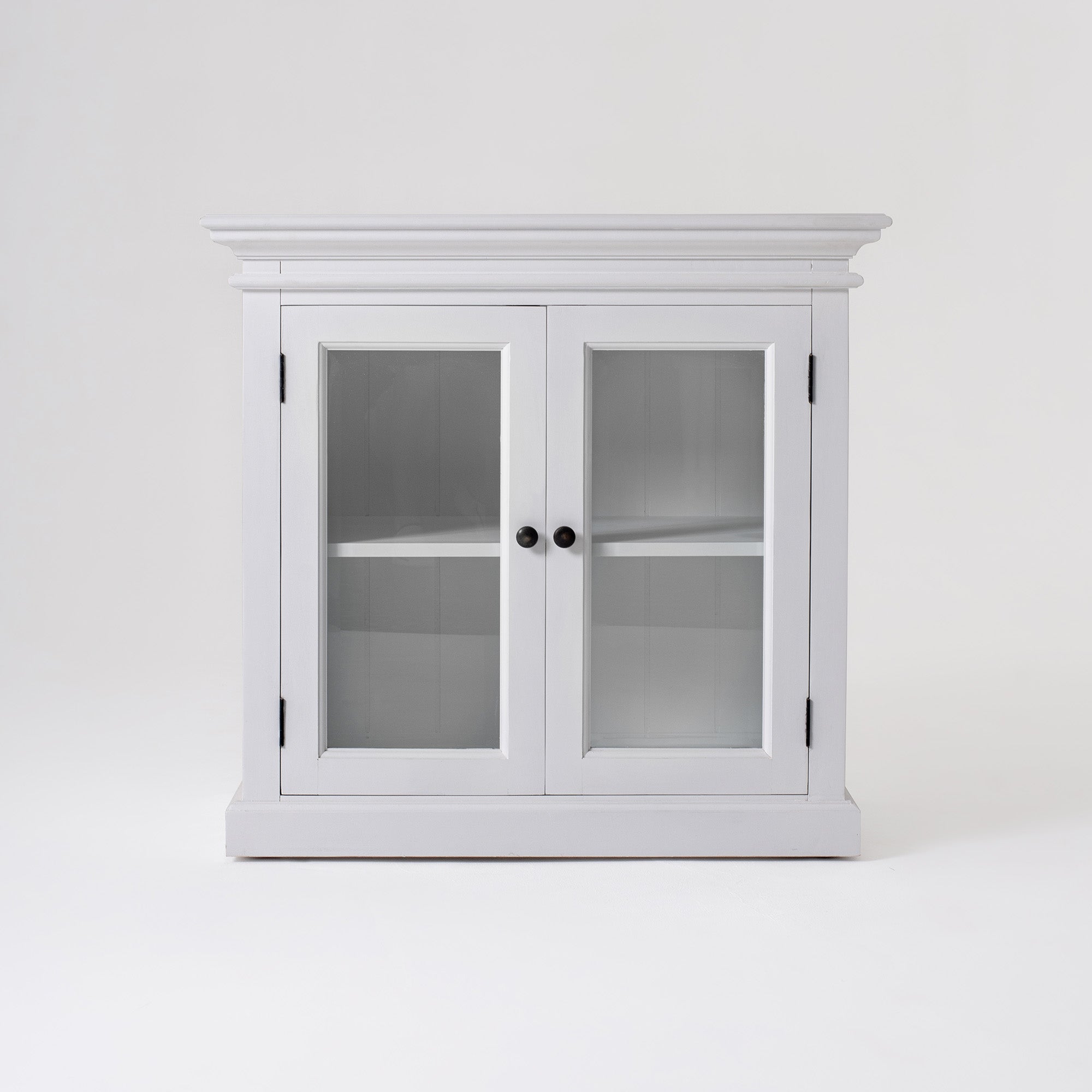 Halifax Coastal White Display Buffet with 2 Glass Doors