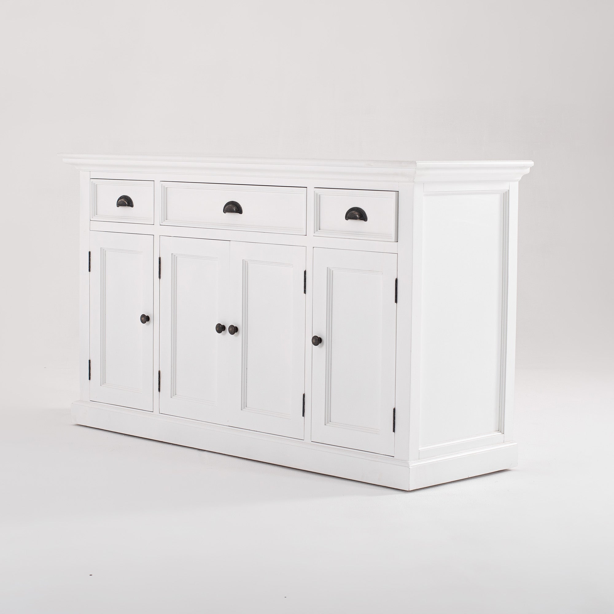 Halifax Coastal White Buffet with 4 Doors 3 Drawers