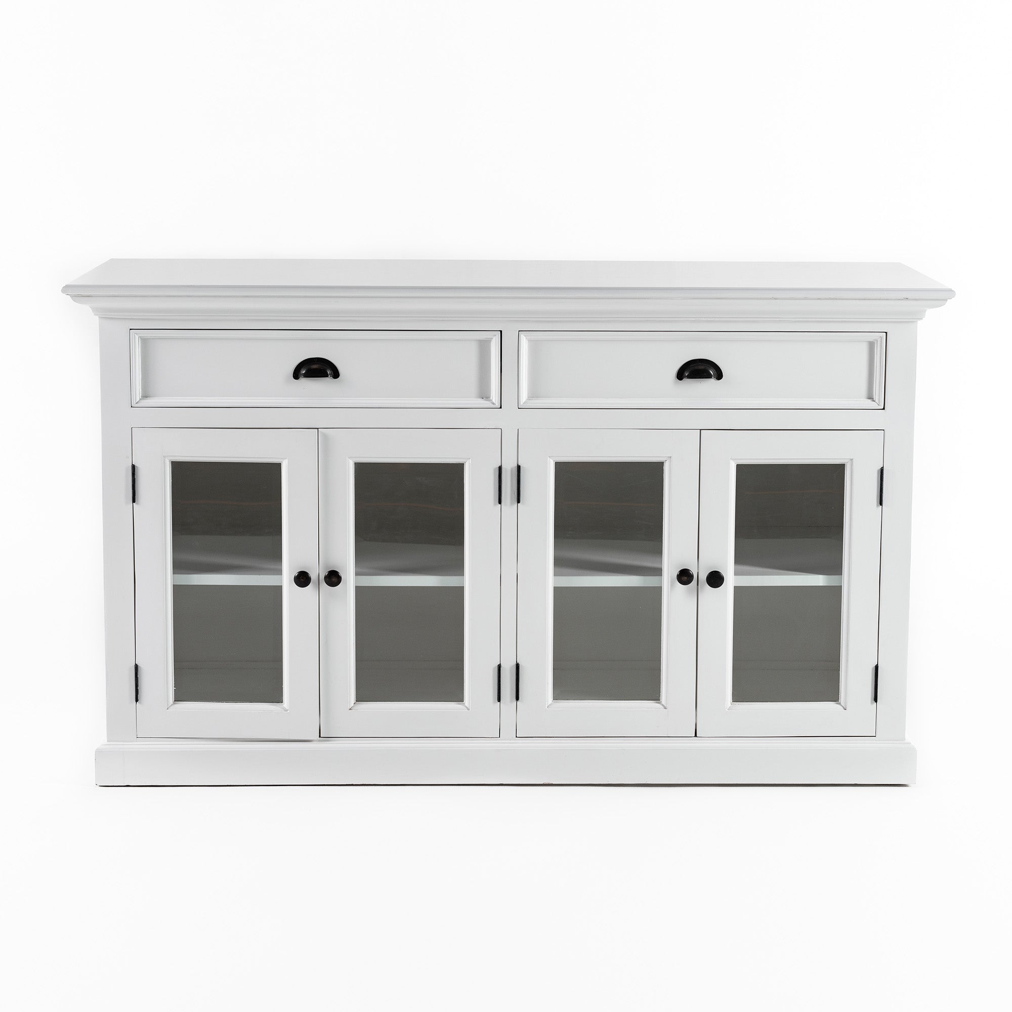 Halifax Coastal White Classic Buffet with Glass Doors 