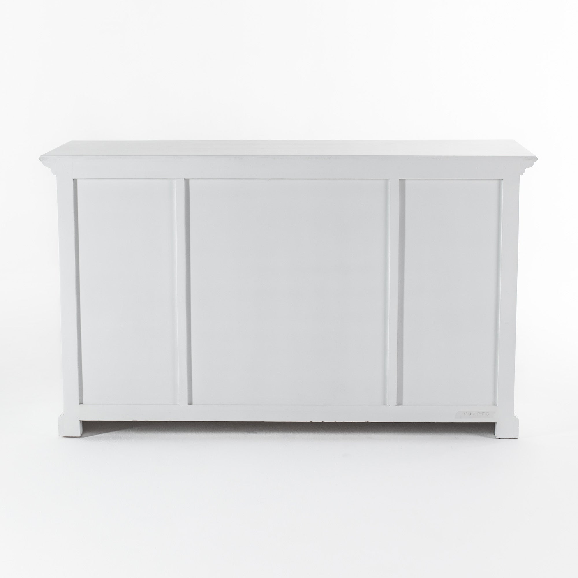 Halifax Coastal White Sideboard with 4 Glass Doors 3 Drawers 