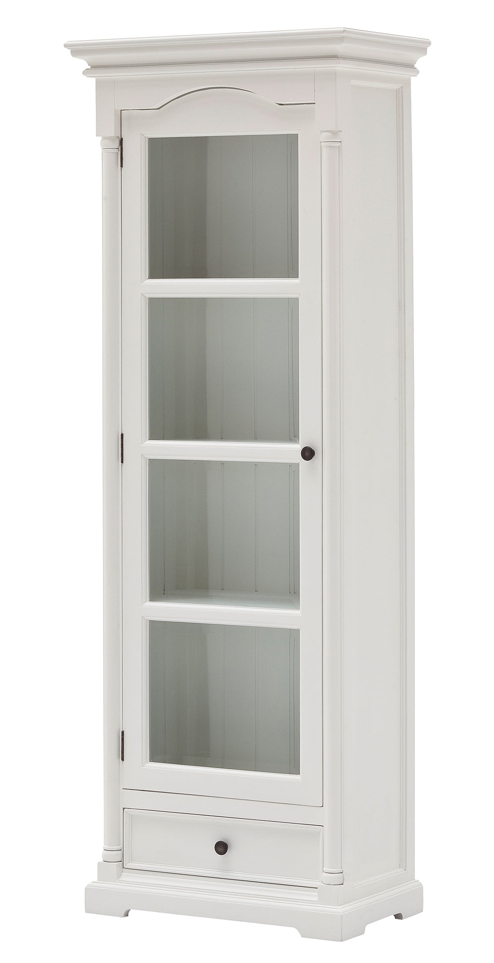 Provence French Country White Glass Cabinet