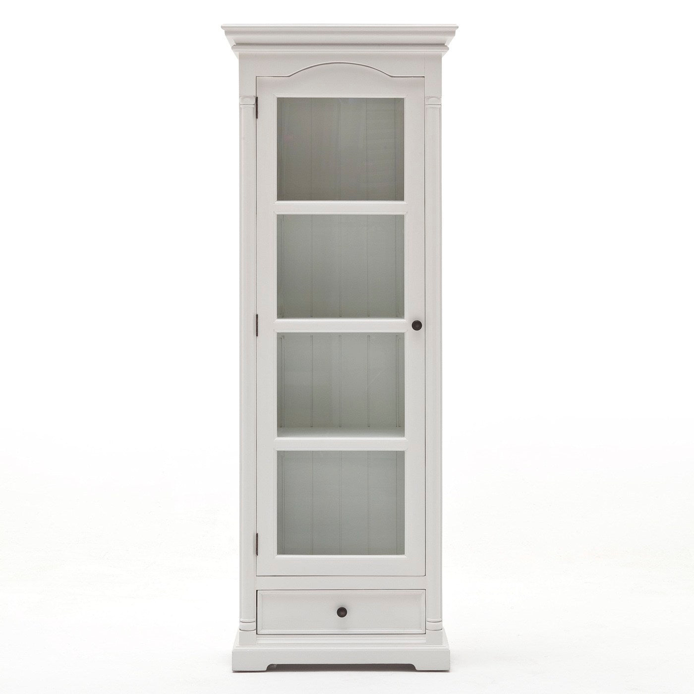 Provence French Country White Glass Cabinet