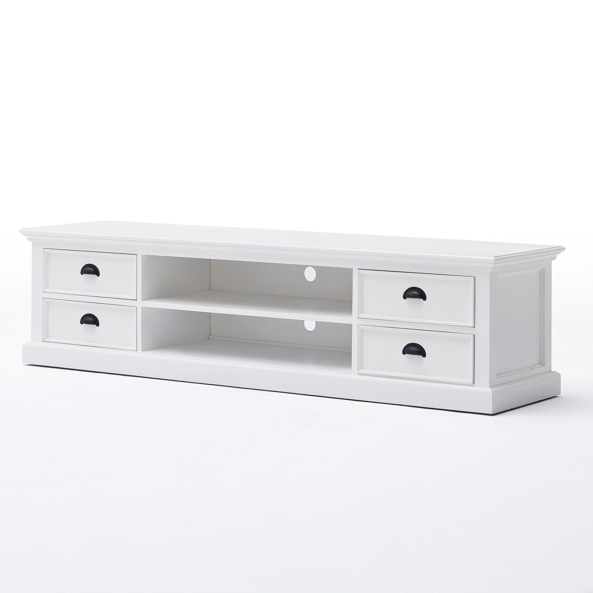 Halifax Coastal White Large ETU with 4 Drawers