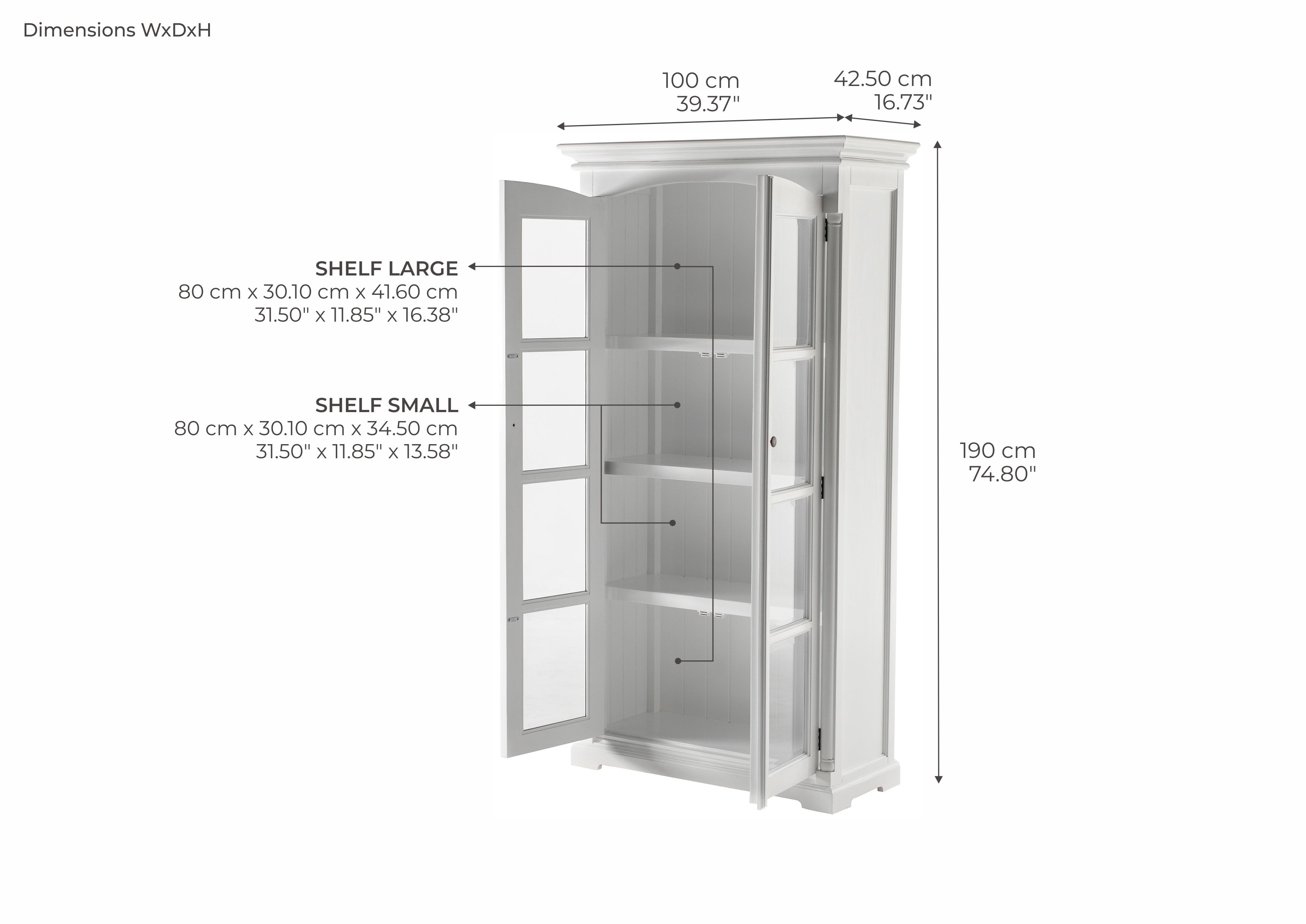 Provence French Country White Double Vitrine