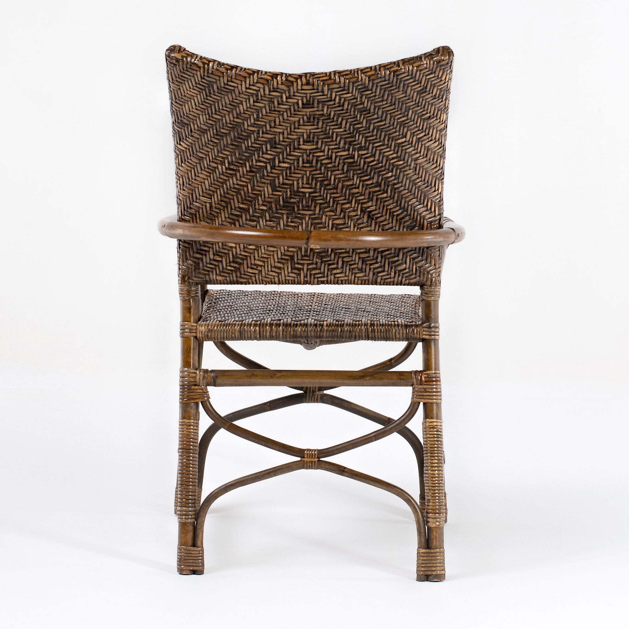 Wickerworks Rustic Handwoven Rattan Countess Chair (Set of 2)