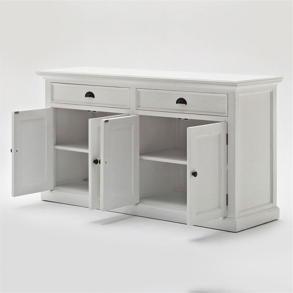 Halifax Coastal White Classic Buffet with 4 Doors and 2 Drawers