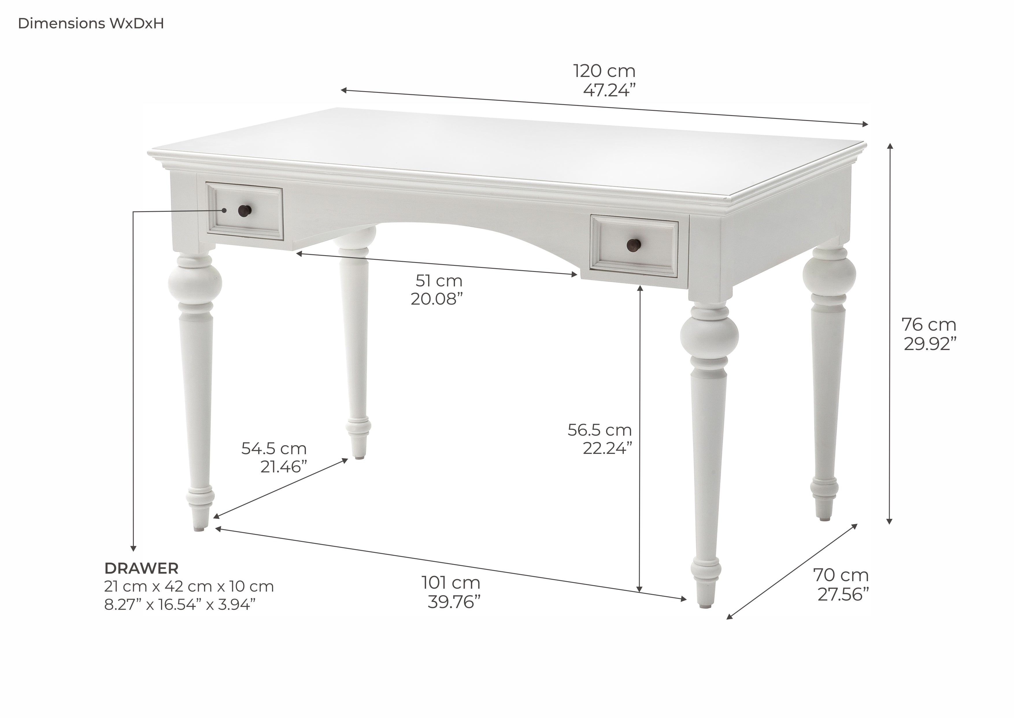 Provence French Country White Desk